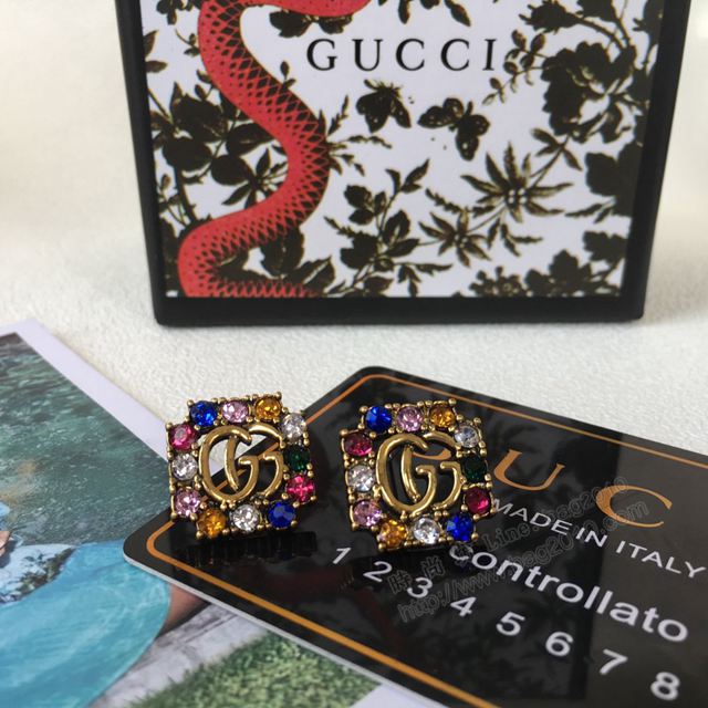 GUCCi飾品 古馳古銅復古GG耳釘 925純銀針 Gucci耳環  zgbq1123